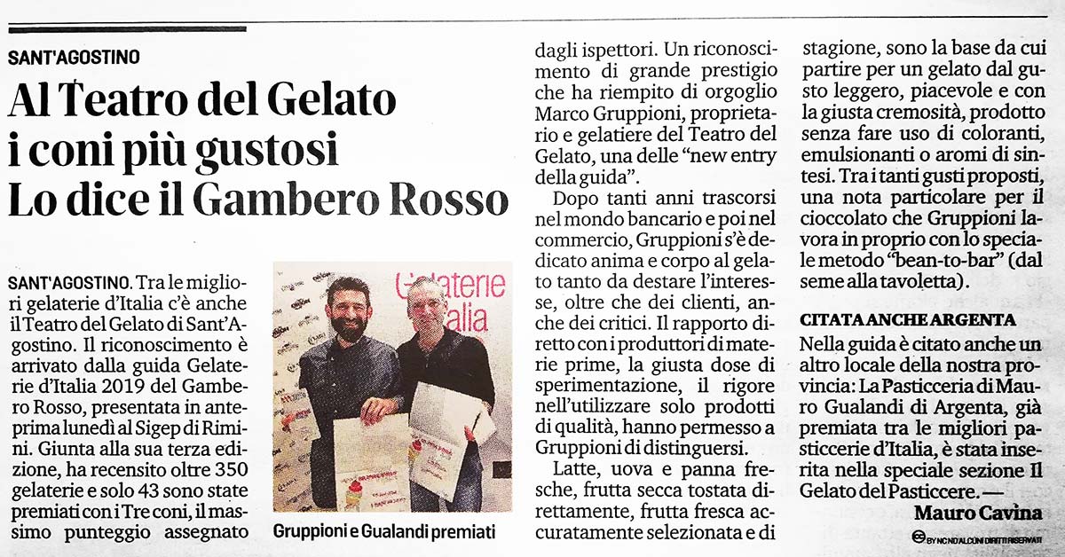 Articolo Tre Coni 2019